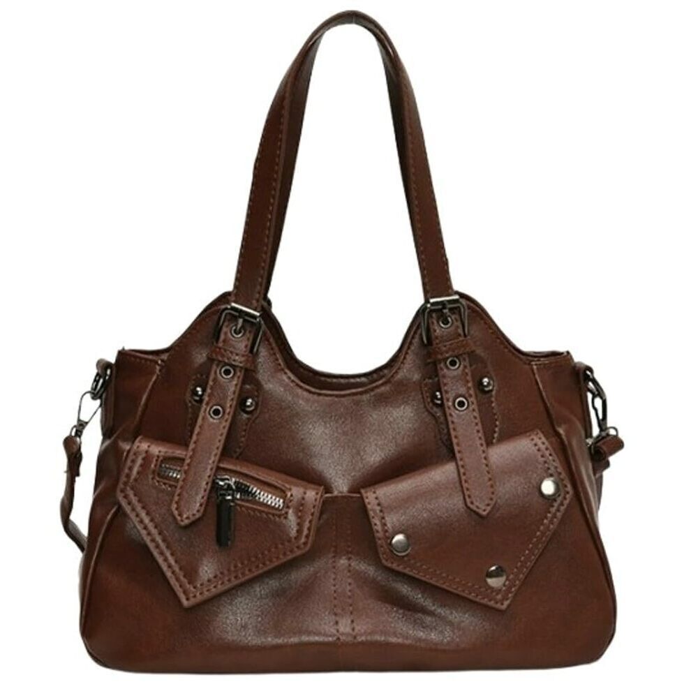 3795 Vintage Large Capacity Shoulder Crossbody Tote Bags Vegan leather Hobo